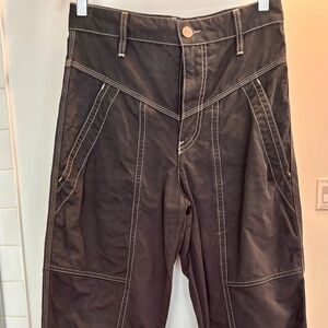 Isabel Marant Black Cotton Cargo Pants